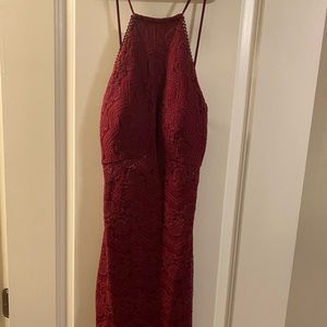 Burgundy short dress